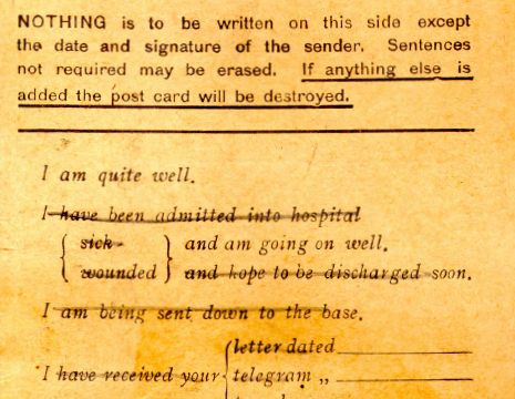 POSTCARD TEMPLATE FOR SOLDIERS