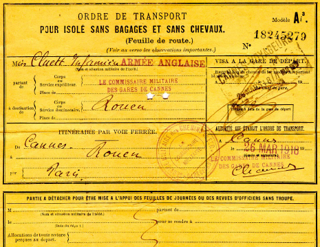 TRANSPORTATION ORDER